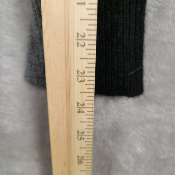 360 Cashmere Gray Open Front Cardigan With Black Trim Lagenlook Size L - Picture 12 of 12